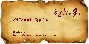 Ócsai Gyula névjegykártya